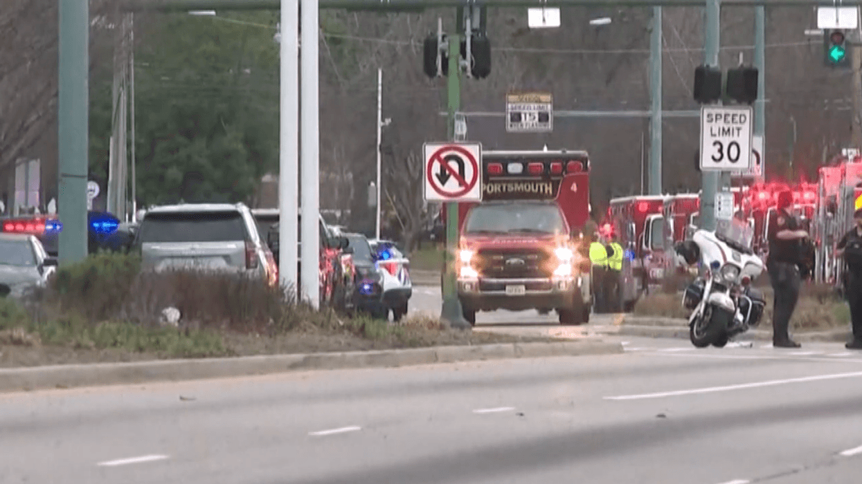 Emergency services at the scene at the Virginia University