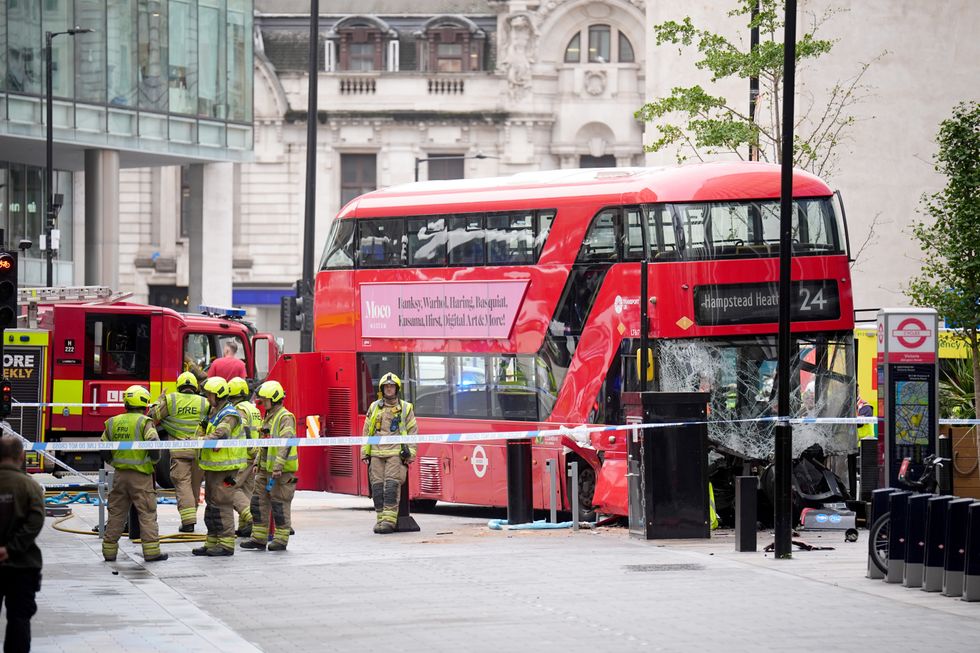 Emergency services at the scene on Allington Street, London\u200b