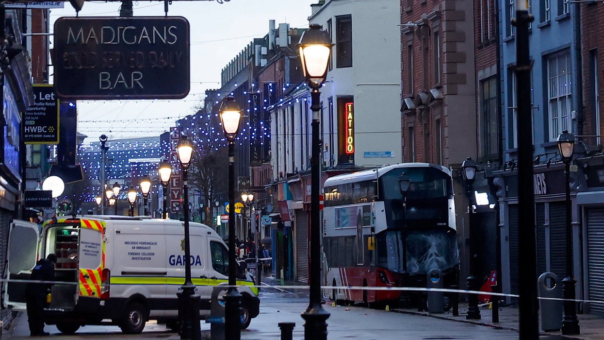 One killed and multiple others injured after bus mounts footpath in Dublin