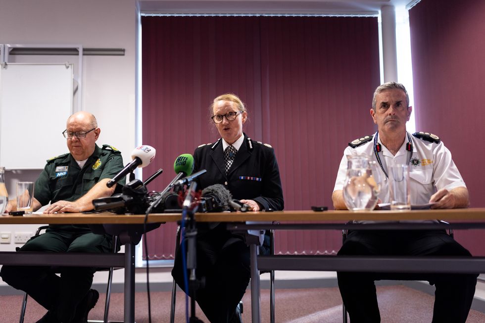 Emergency services personnel in Southport