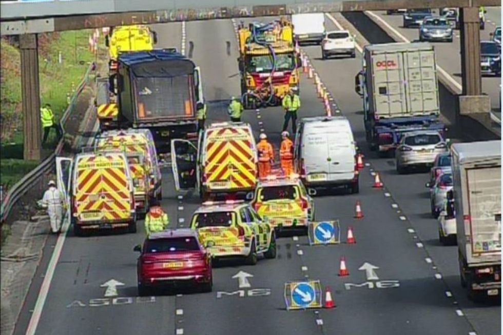 Emergency services respond to issues on the M6