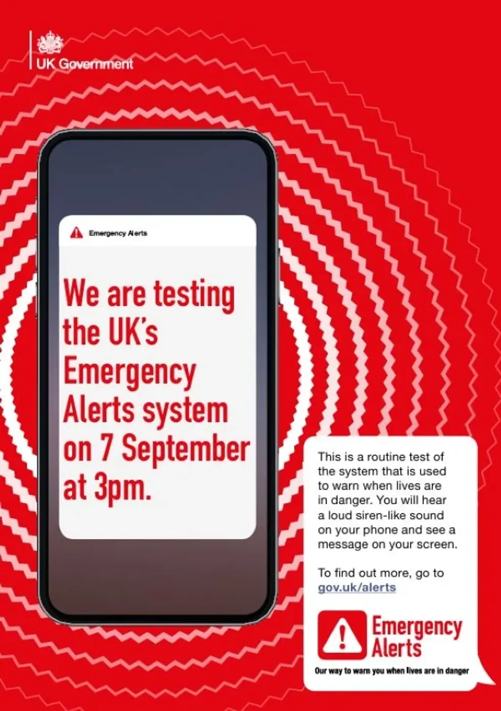 Emergency Test alert system warning