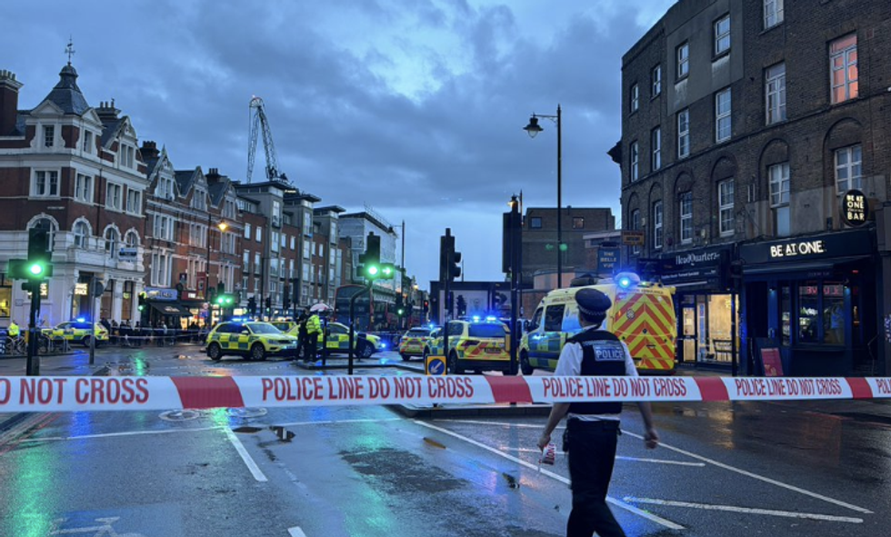 Emergency vehicles in Clapham