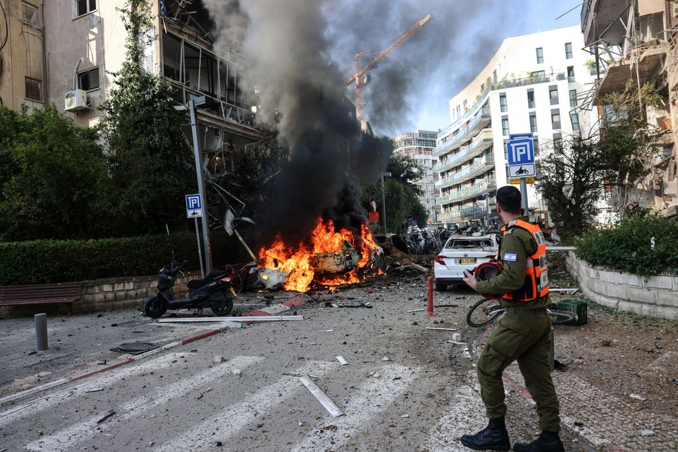 Emergency workers were called to central Tel Aviv