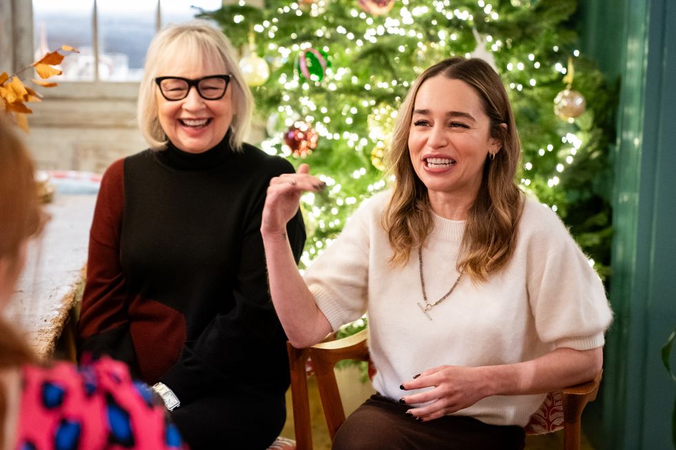 Emilia Clarke with her mother Jenny Clarke