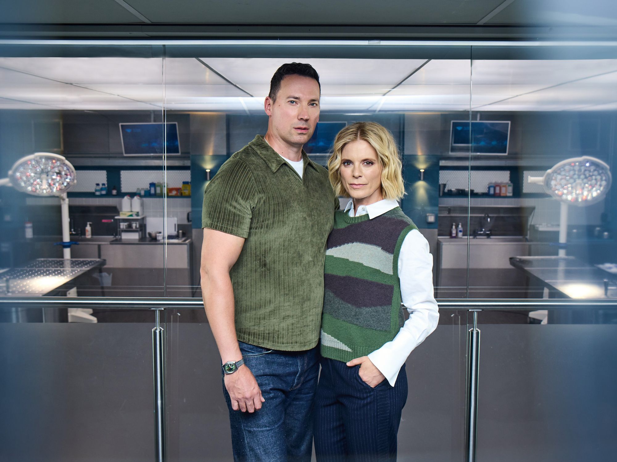Emilia Fox and David Caves