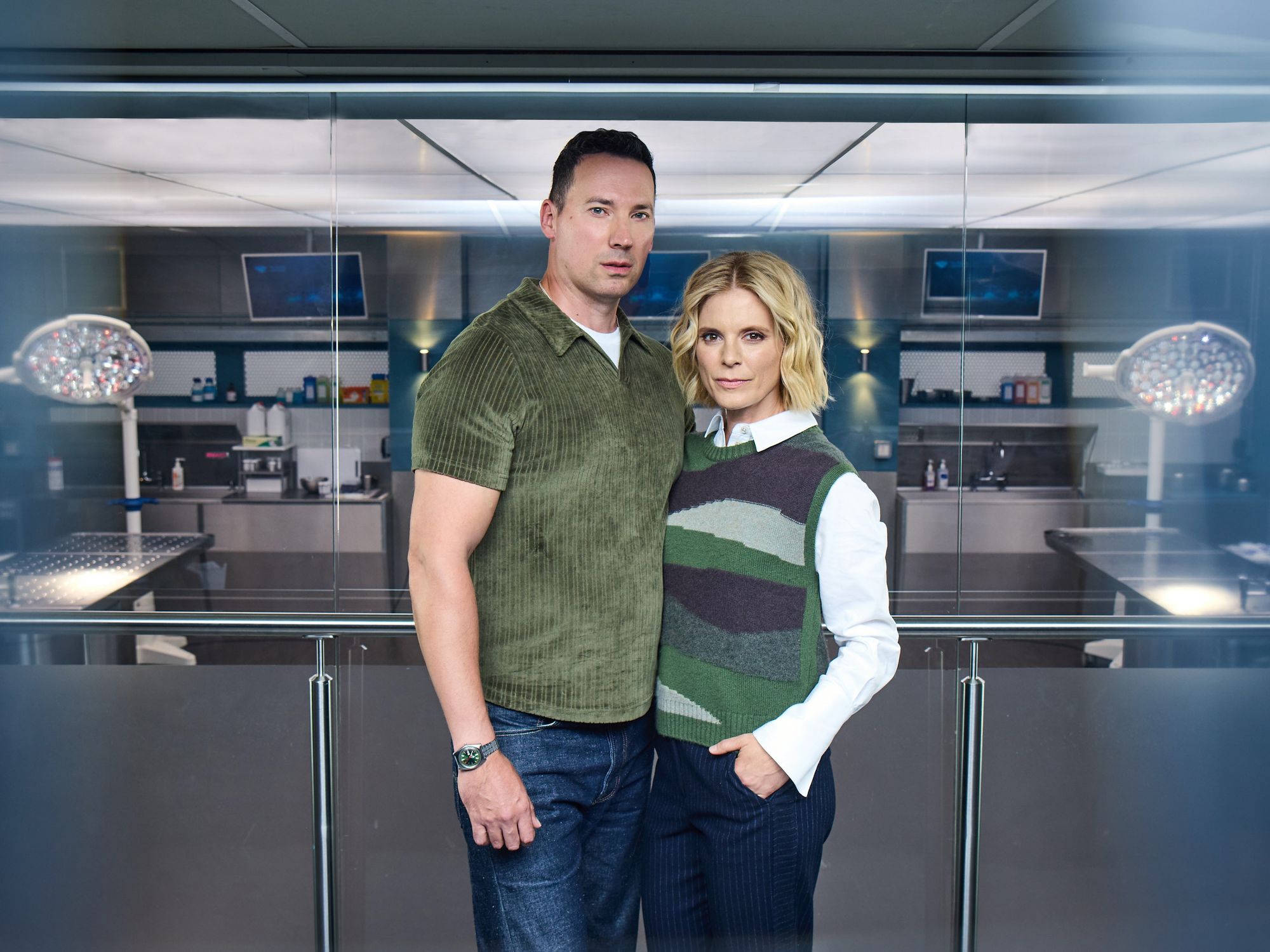 Emilia Fox and David Caves