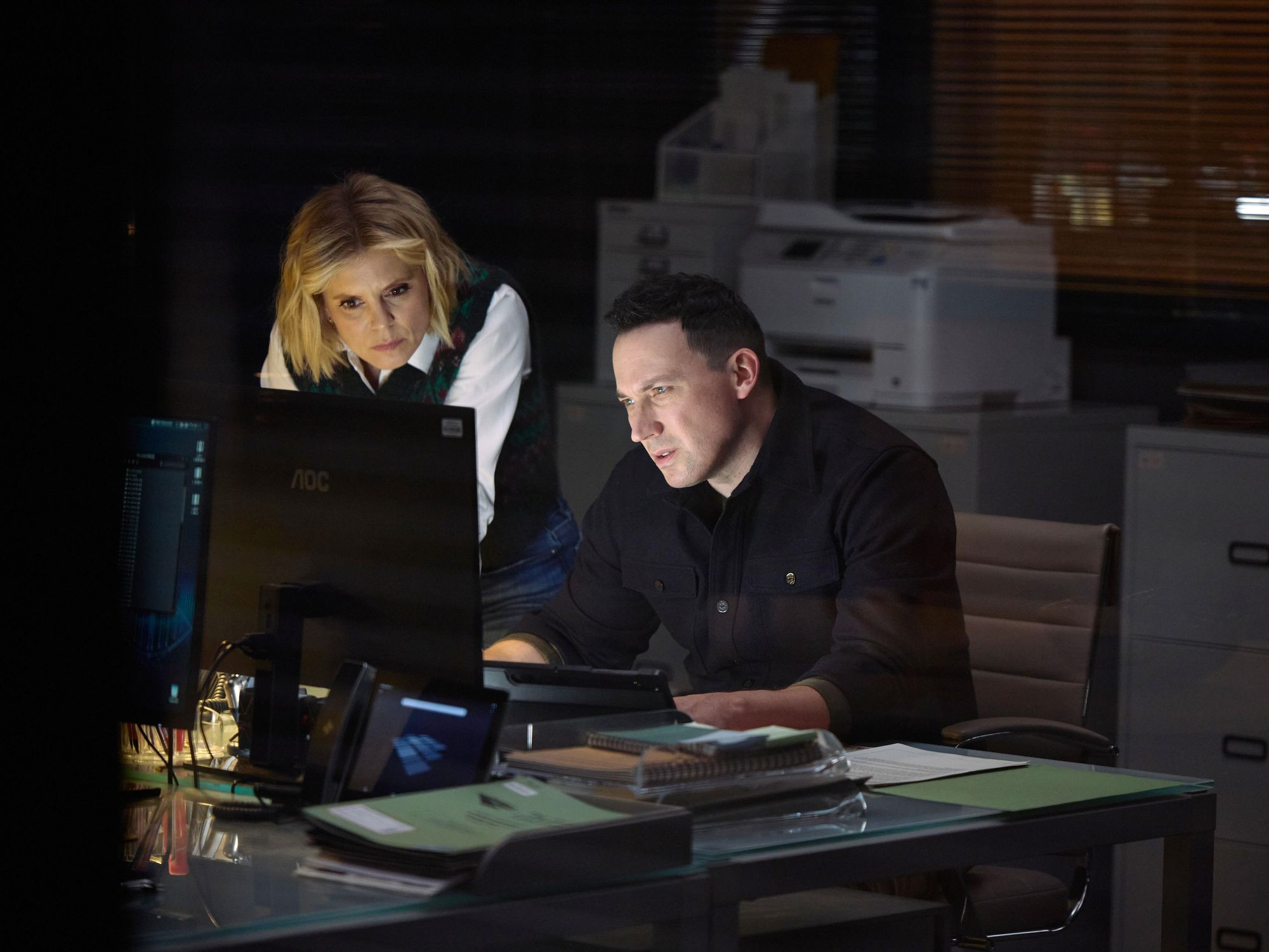 Emilia Fox and David Caves