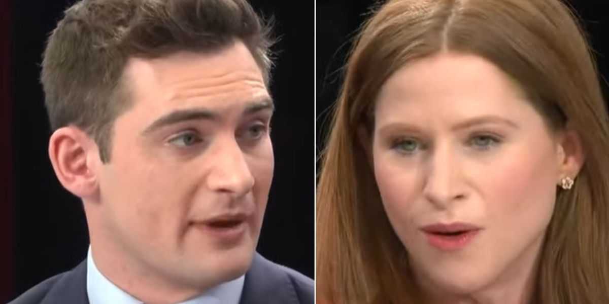 NextImg:Emily Carver FUMES at co-host Tom Harwood after transgender comments