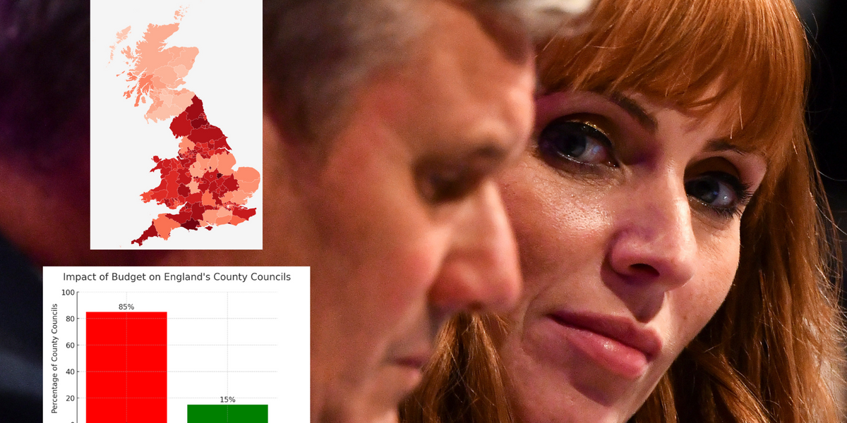 NextImg:Labour ‘targeting rural areas’ as SHOCK data shows 85% of England's County Councils 'worse off' after budget with CUTS inbound