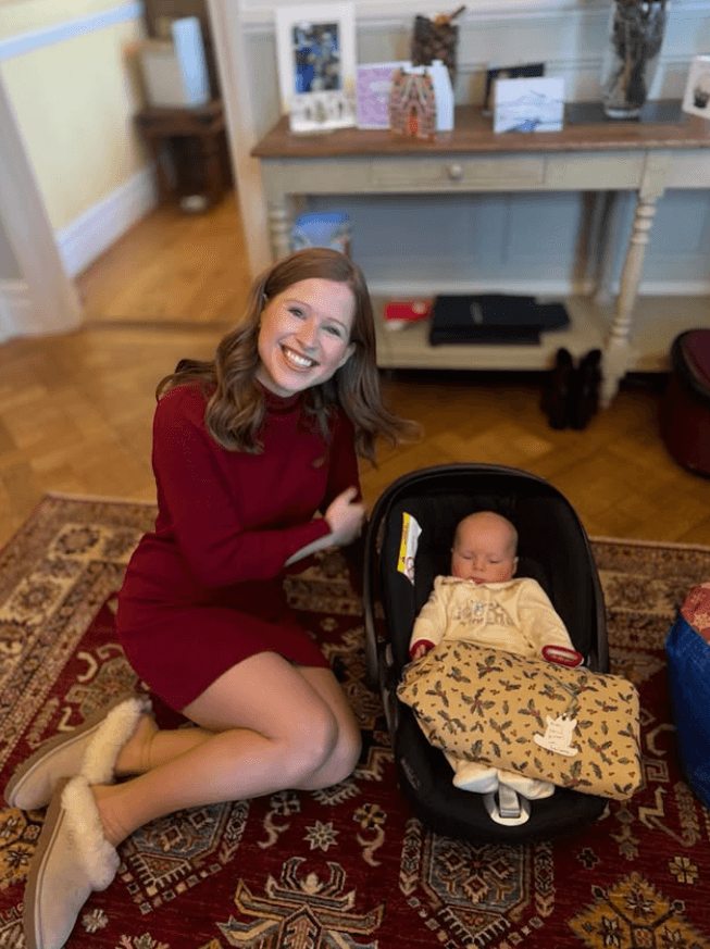 Emily Carver with baby George