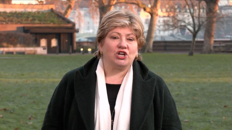 Emily Thornberry speaking to GB News