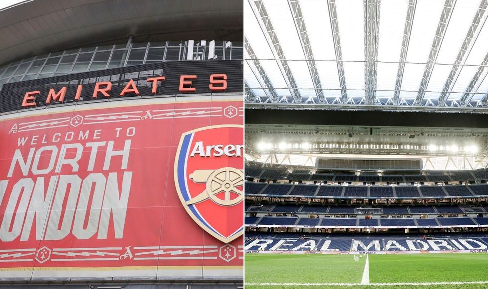 Emirates Stadium and Santiago Bernabeu