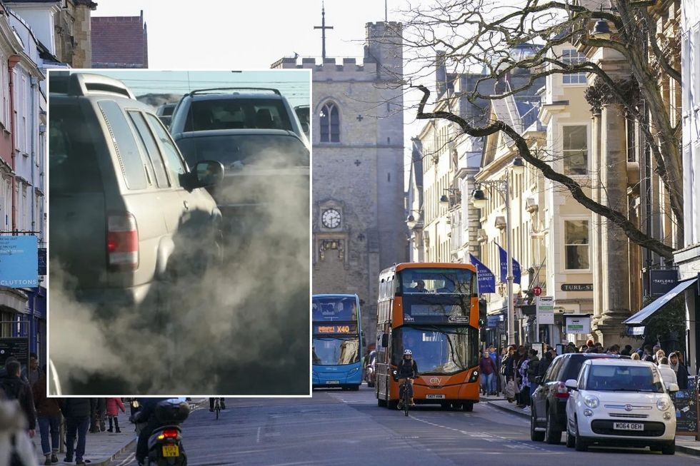 Emissions from cars and a view of Oxford's ZEZ