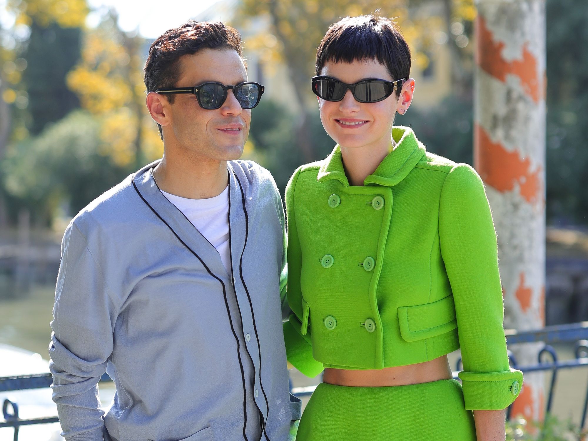 Emma Corrin and Rami Malek