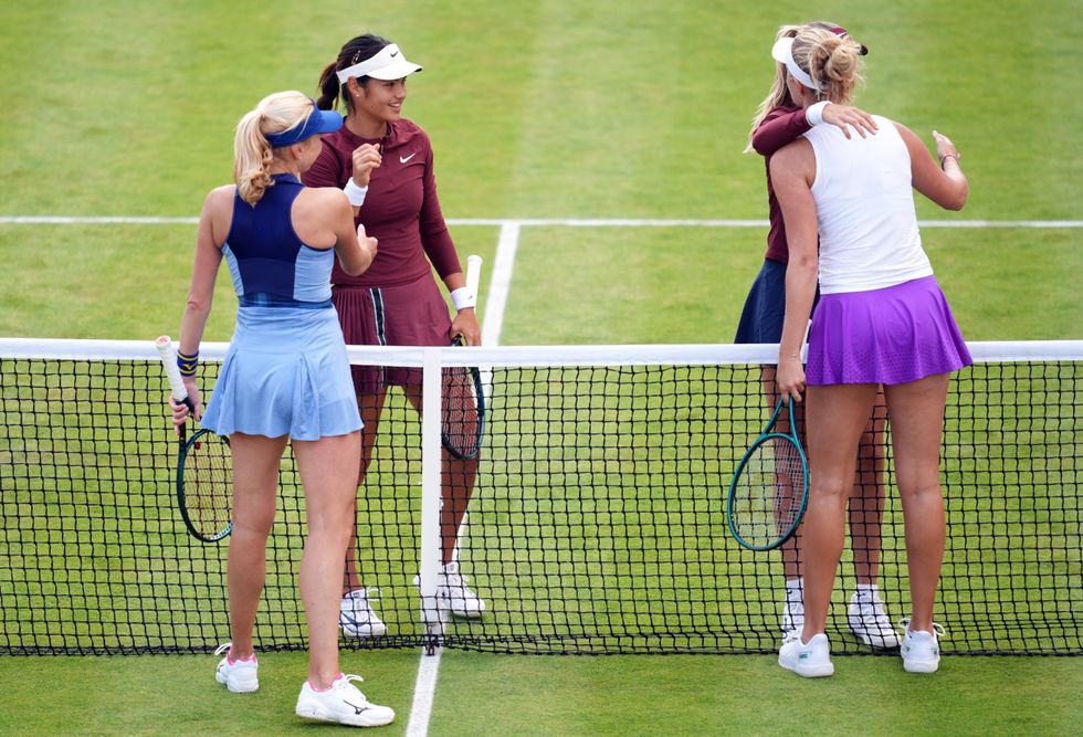 Emma Raducanu and Katie Boulter fell to Lyudmyla Kichenok and Erin Routliffe 6-2, 7-5