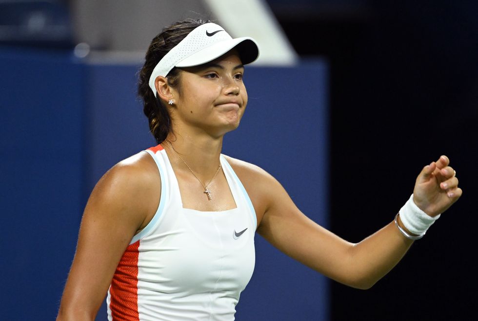 Emma Raducanu at the US Open at the USTA Billie Jean King National Tennis Center