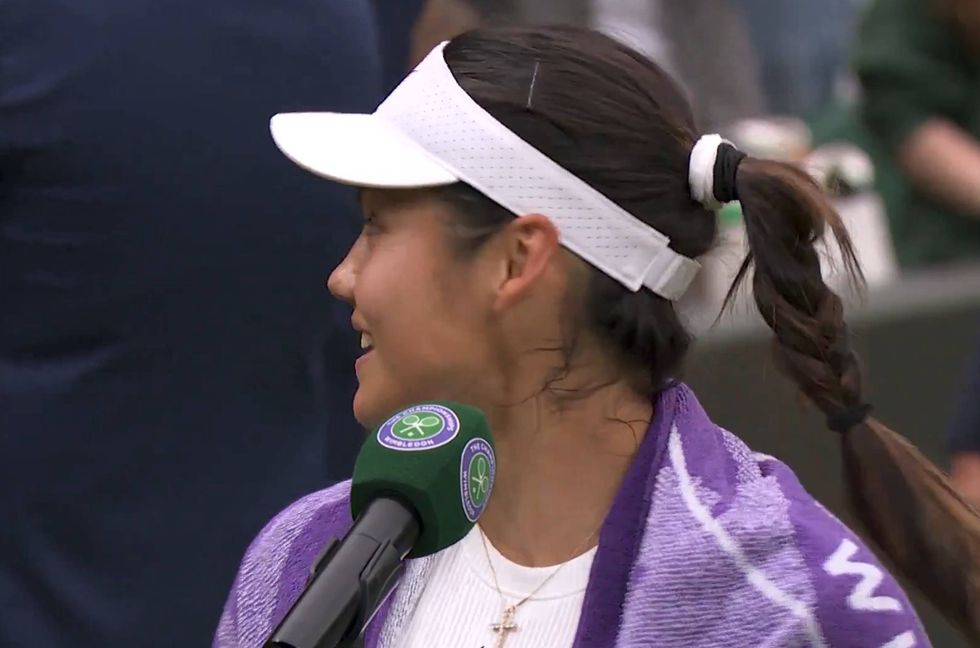 Emma Raducanu's interview was interrupted