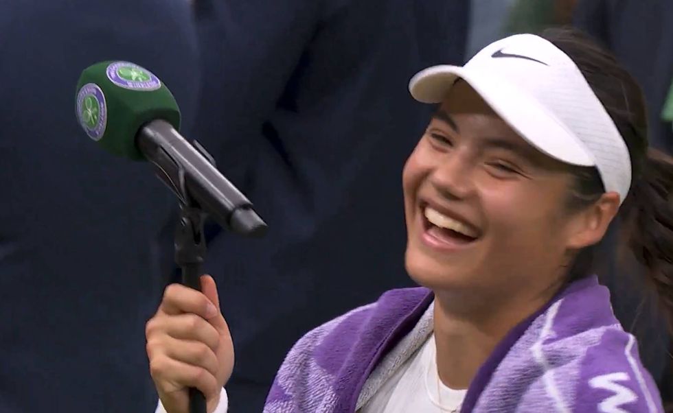 Emma Raducanu saw the funny side of the interruption