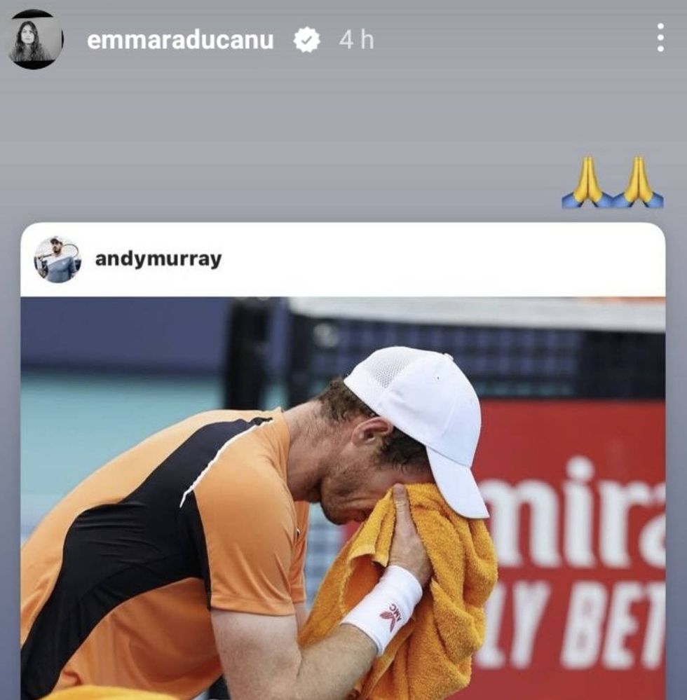 Emma Raducanu showed her sympathy for Andy Murray