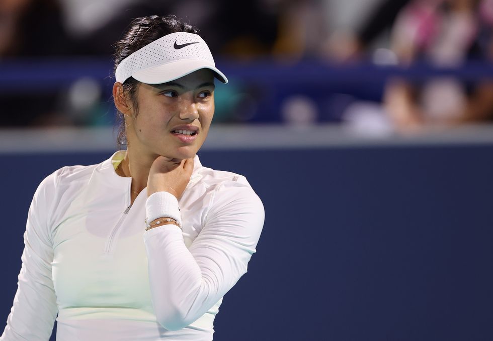 Emma Raducanu was knocked out in the first round of the Abu Dhabi Open
