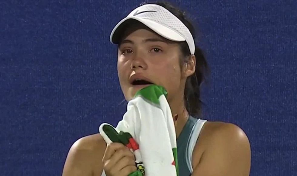 Emma Raducanu was reduced to tears during the match