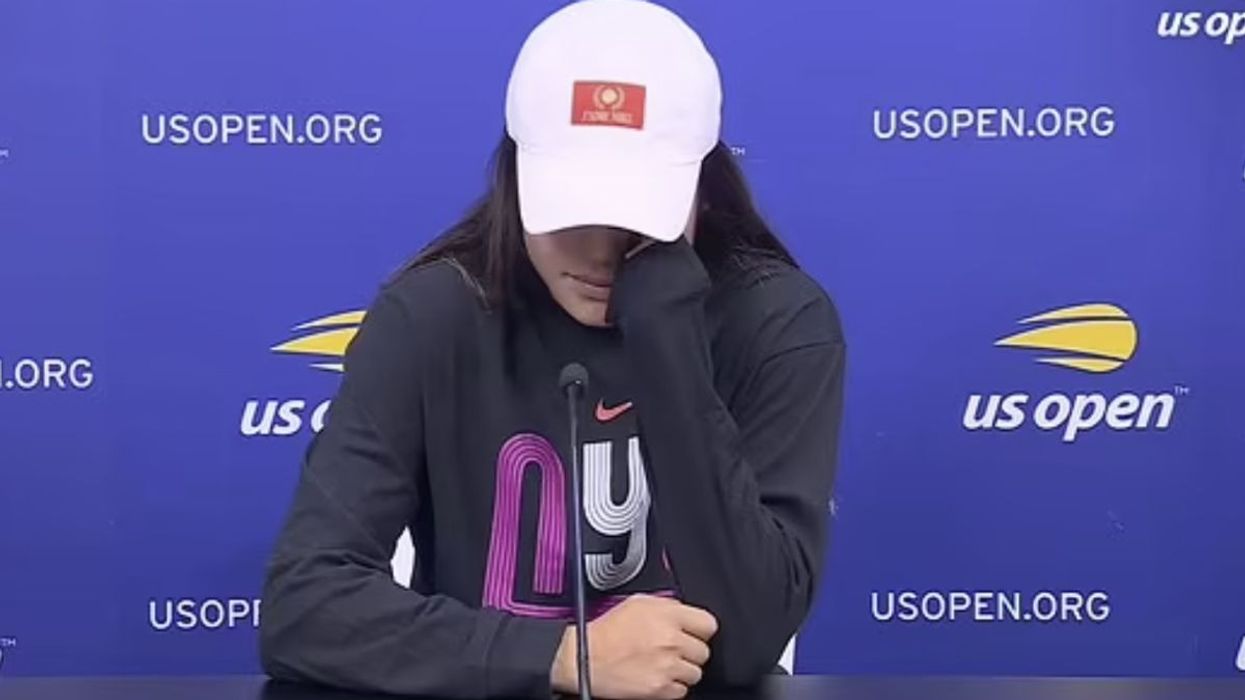 Emma Raducanu wiped away tears in her press conference