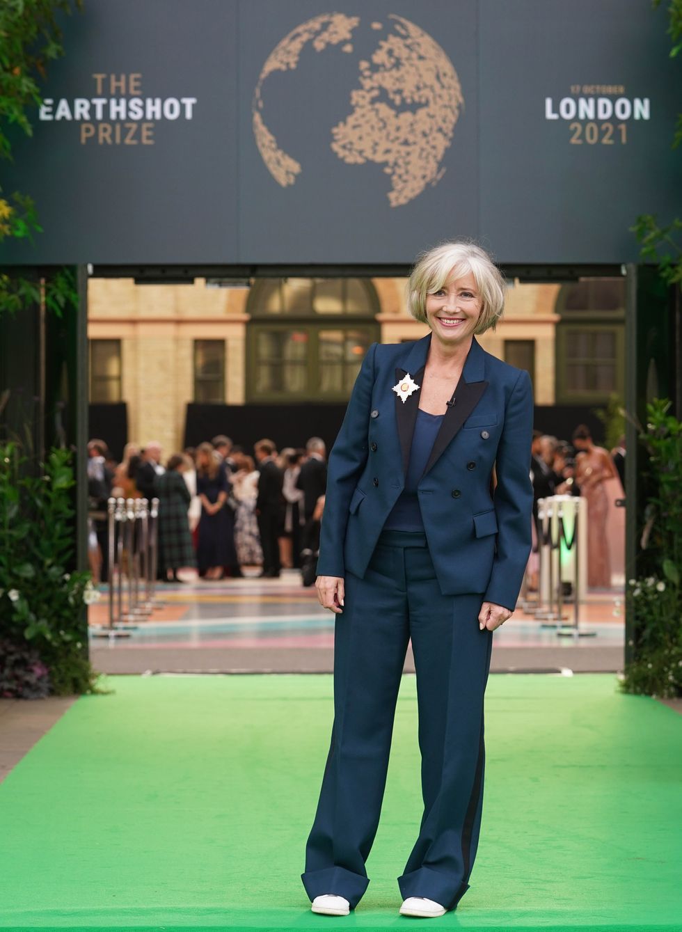 Emma Thompson arrives for the first Earthshot Prize awards ceremony at Alexandra Palace in London.