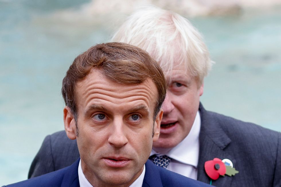 Emmanuel Macron and Boris Johnson at the G20