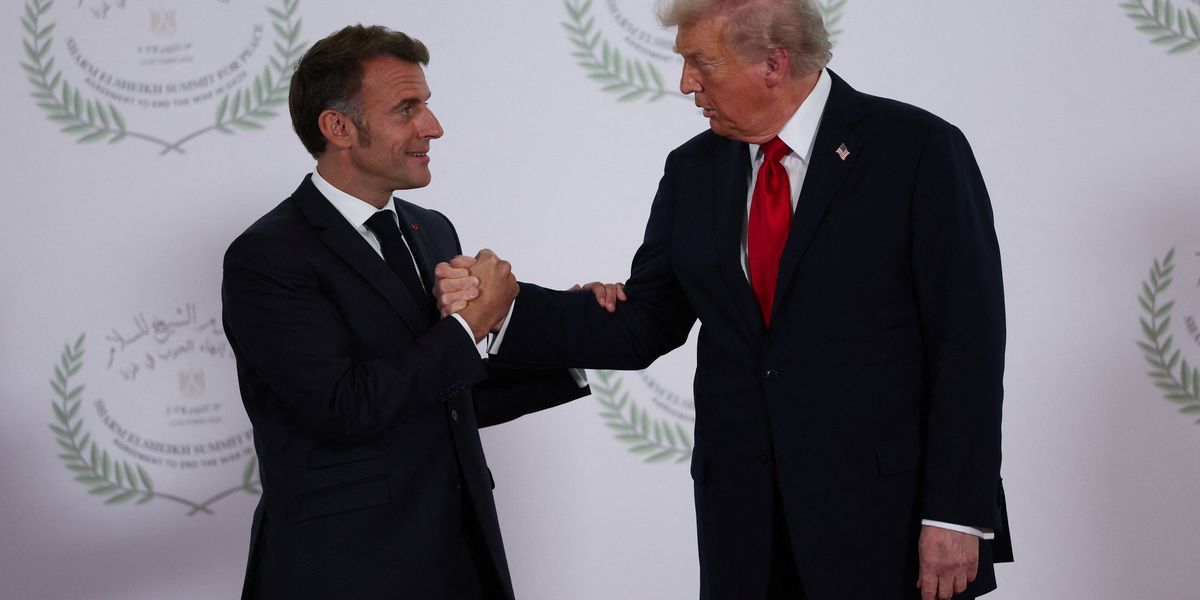 NextImg:Donald Trump tells Emmanuel Macron: 'You hurt me' after 'death grip' handshake