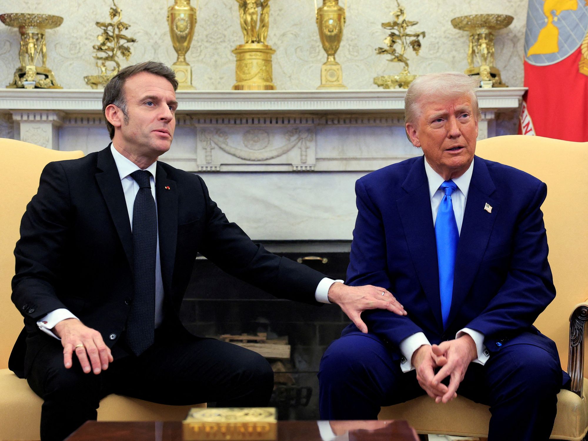 Emmanuel Macron and Donald Trump