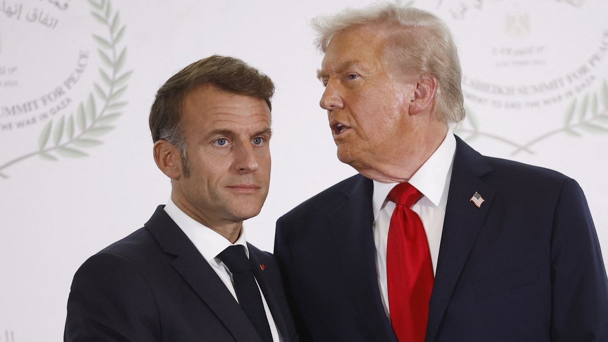 Emmanuel Macron and Donald Trump