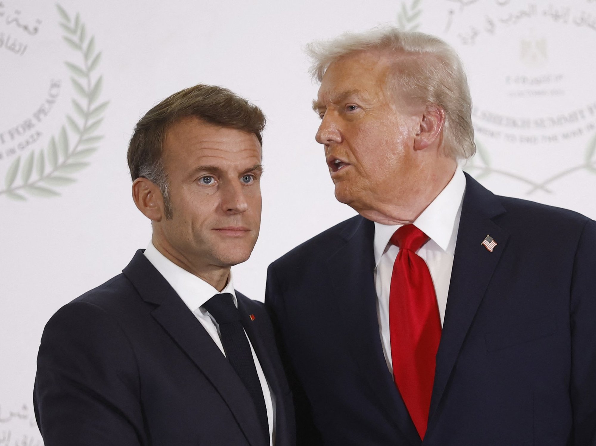 Emmanuel Macron and Donald Trump