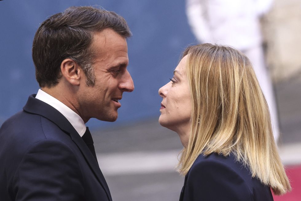 Emmanuel Macron and Giorgia Meloni