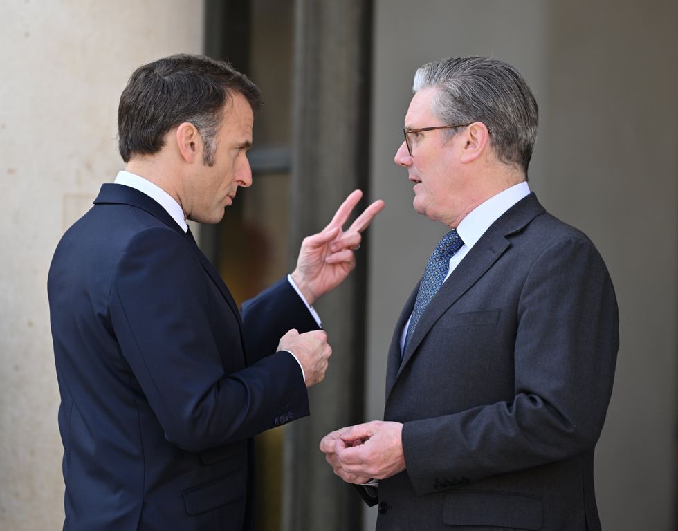 Emmanuel Macron and Keir Starmer