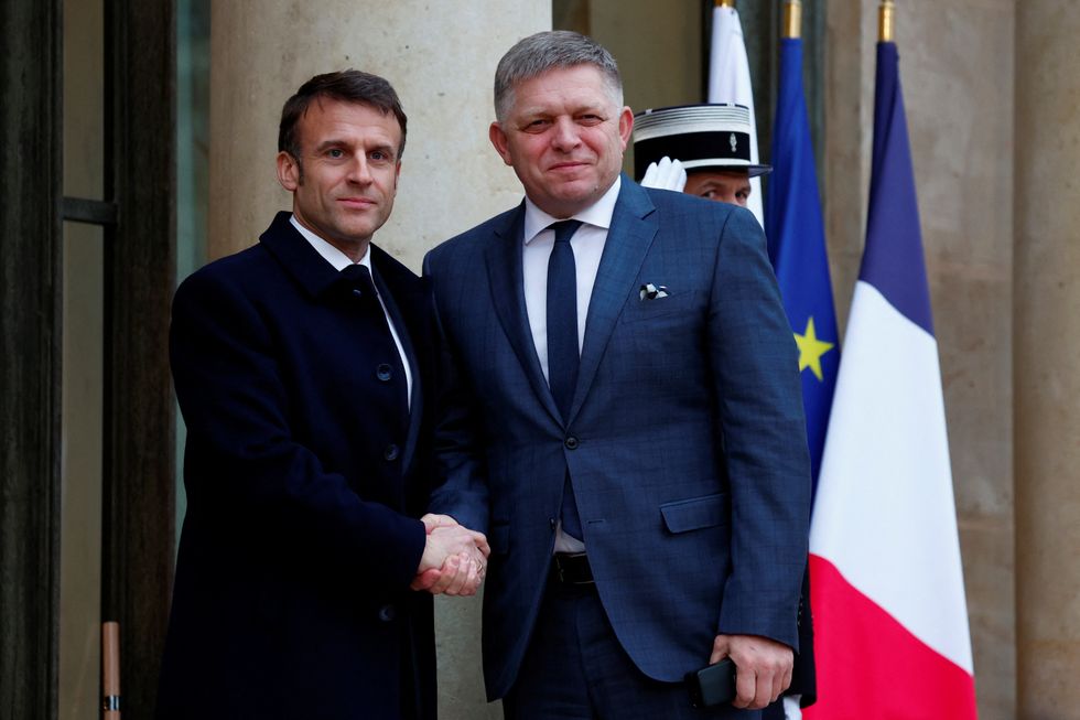 Emmanuel Macron and Robert Fico