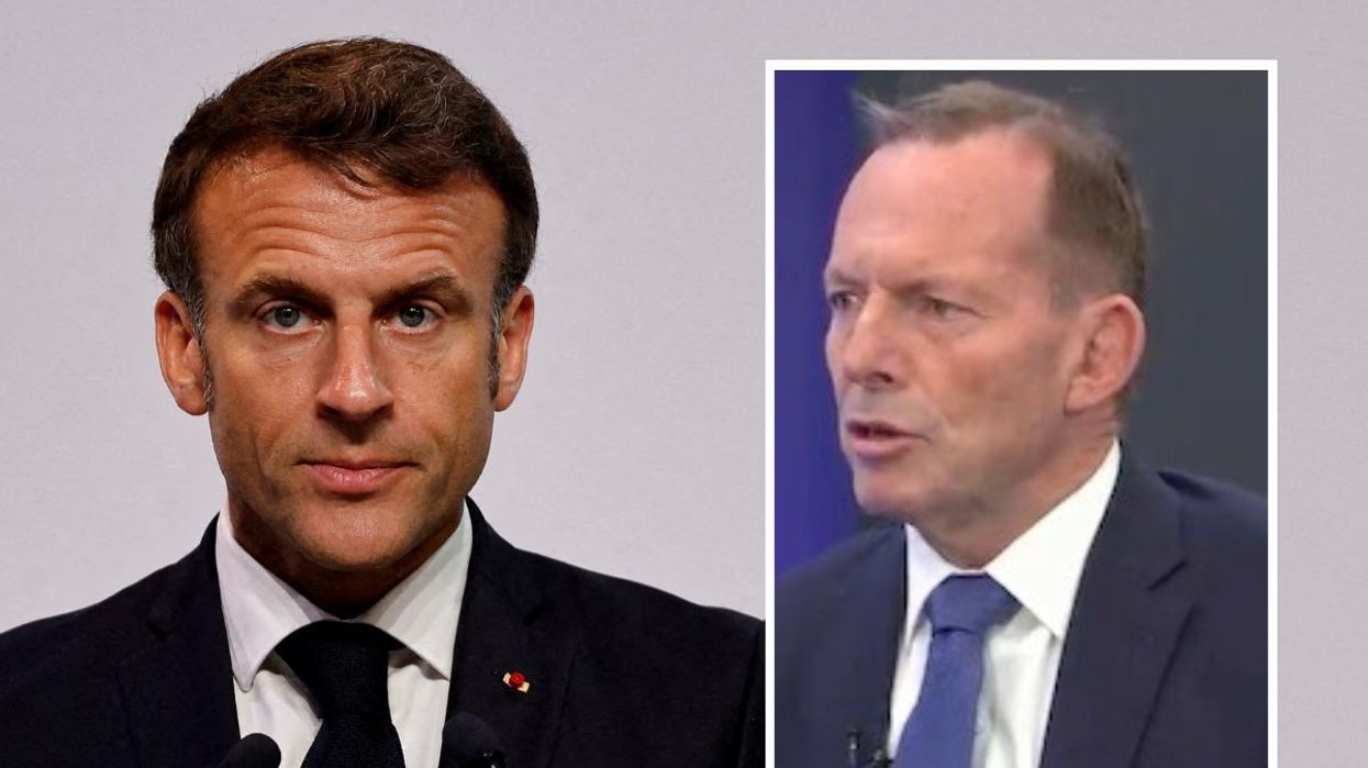 Emmanuel Macron and Tony Abbott