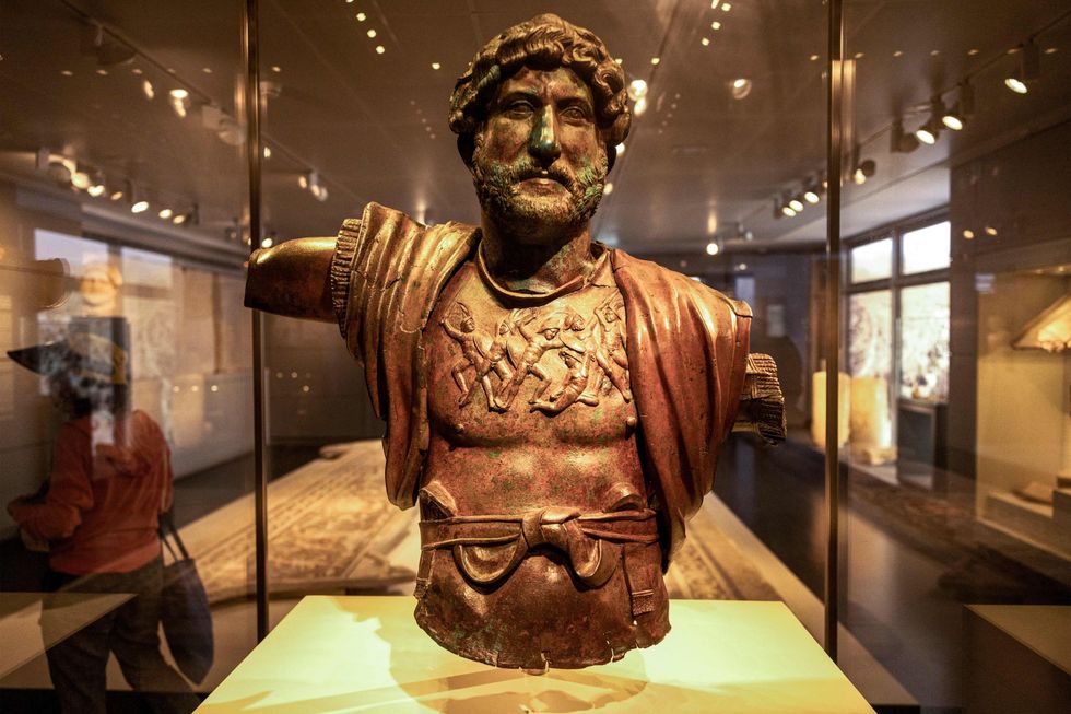 Emperor Hadrian bronze cast