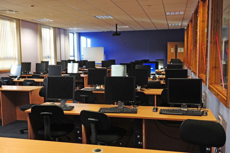 empty classroom