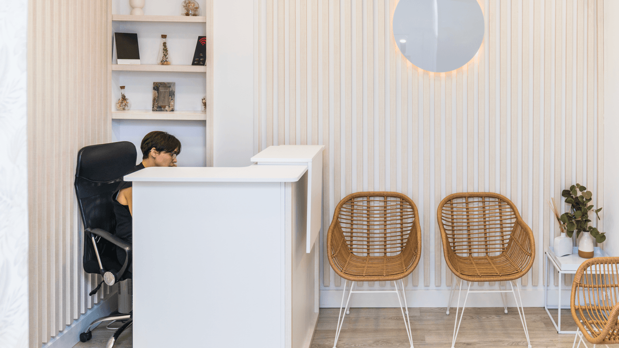 Empty doctors waiting room