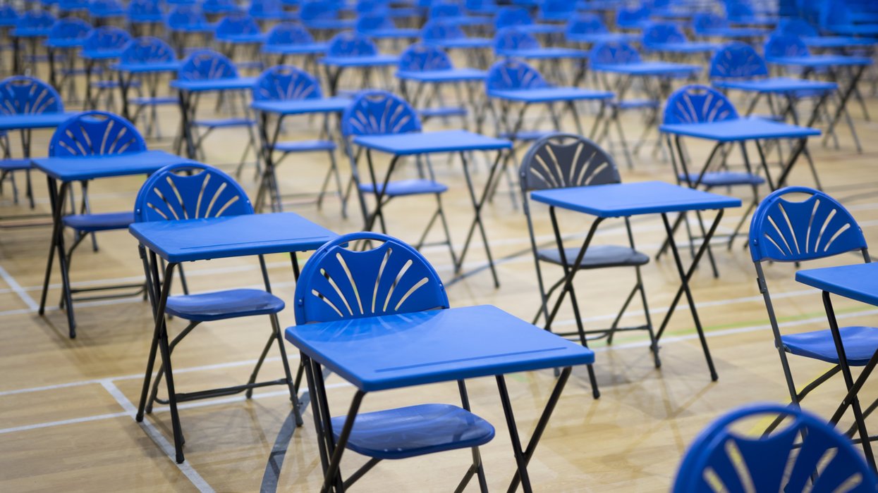 Empty exam hall