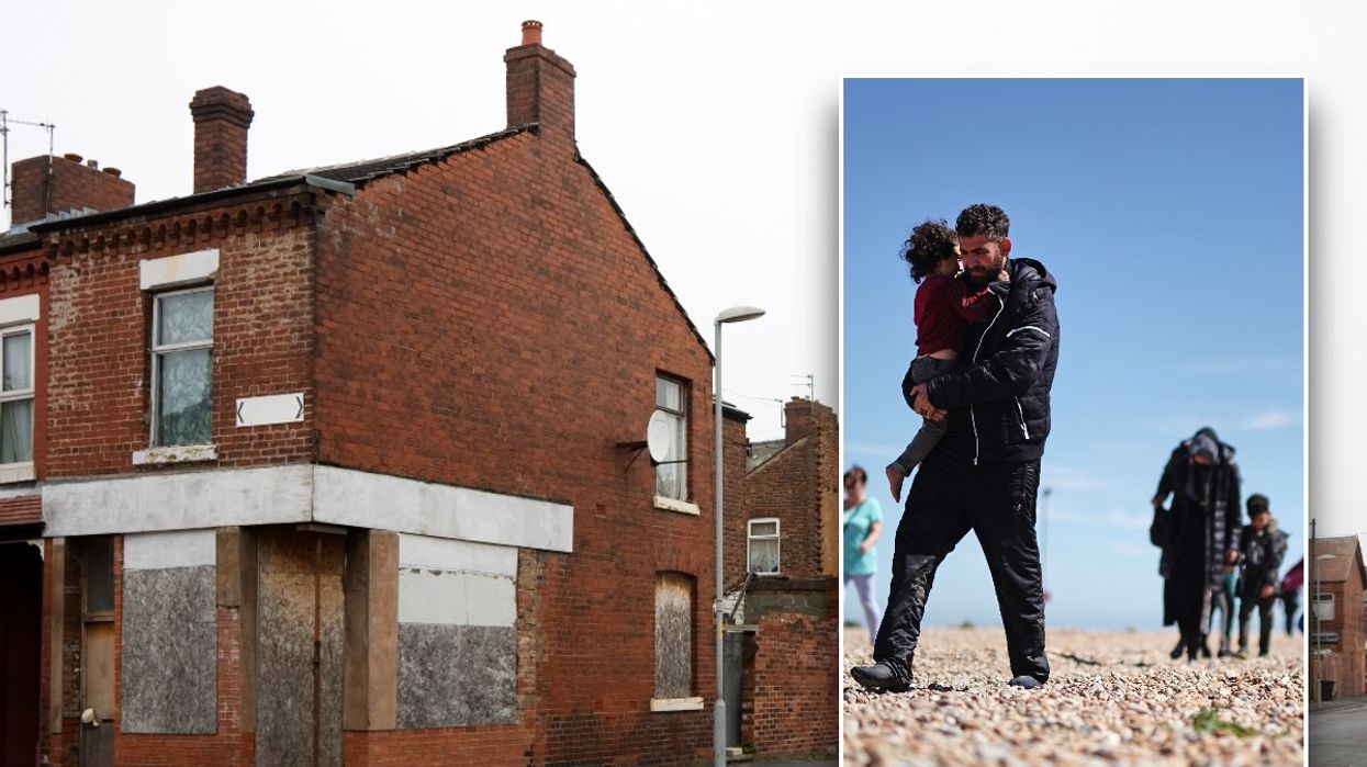 Empty house and migrants