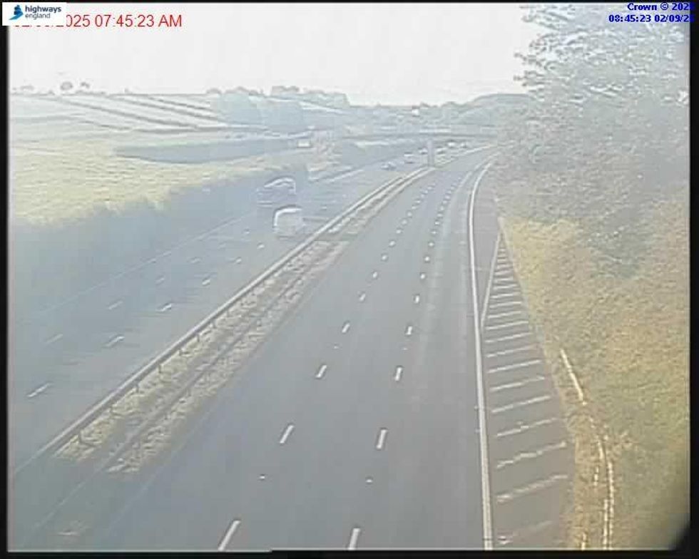 Empty motorway on the M6