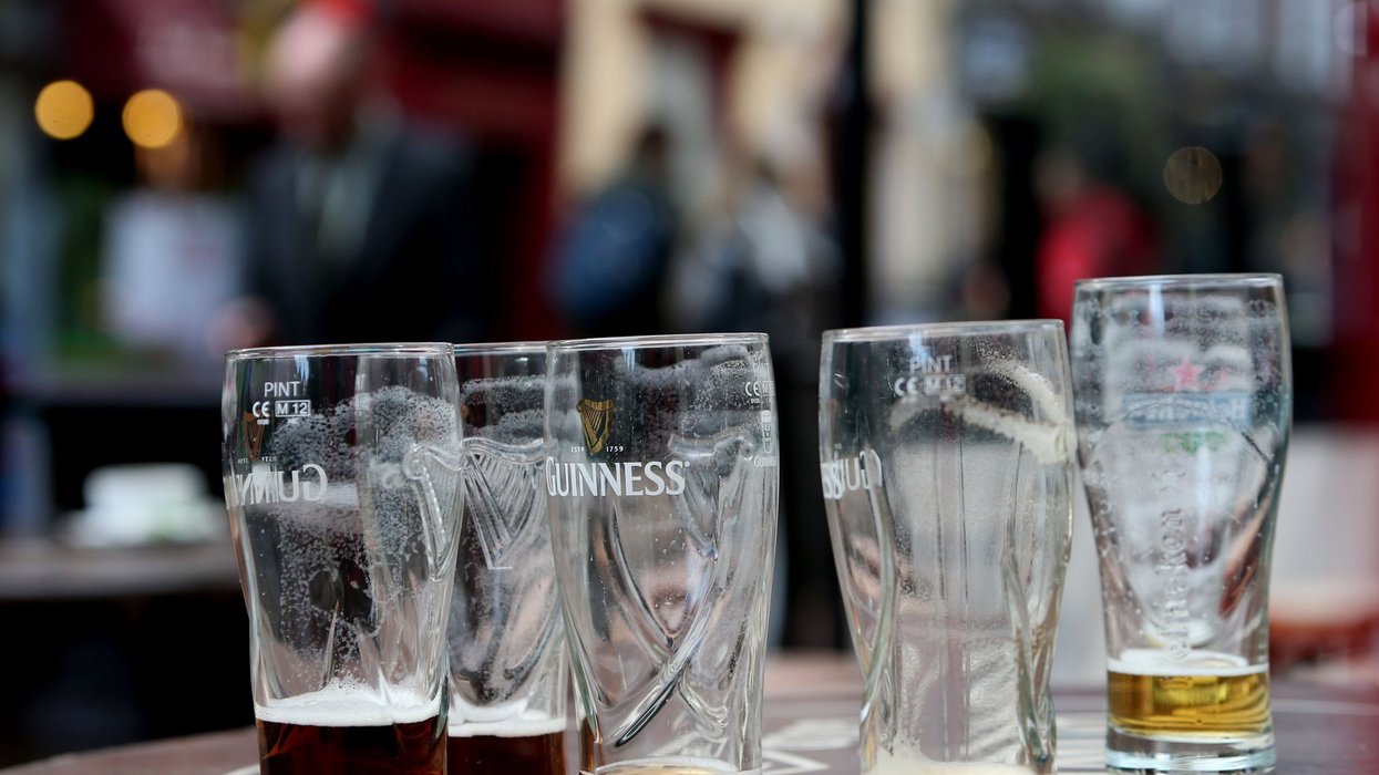 Empty pint glasses