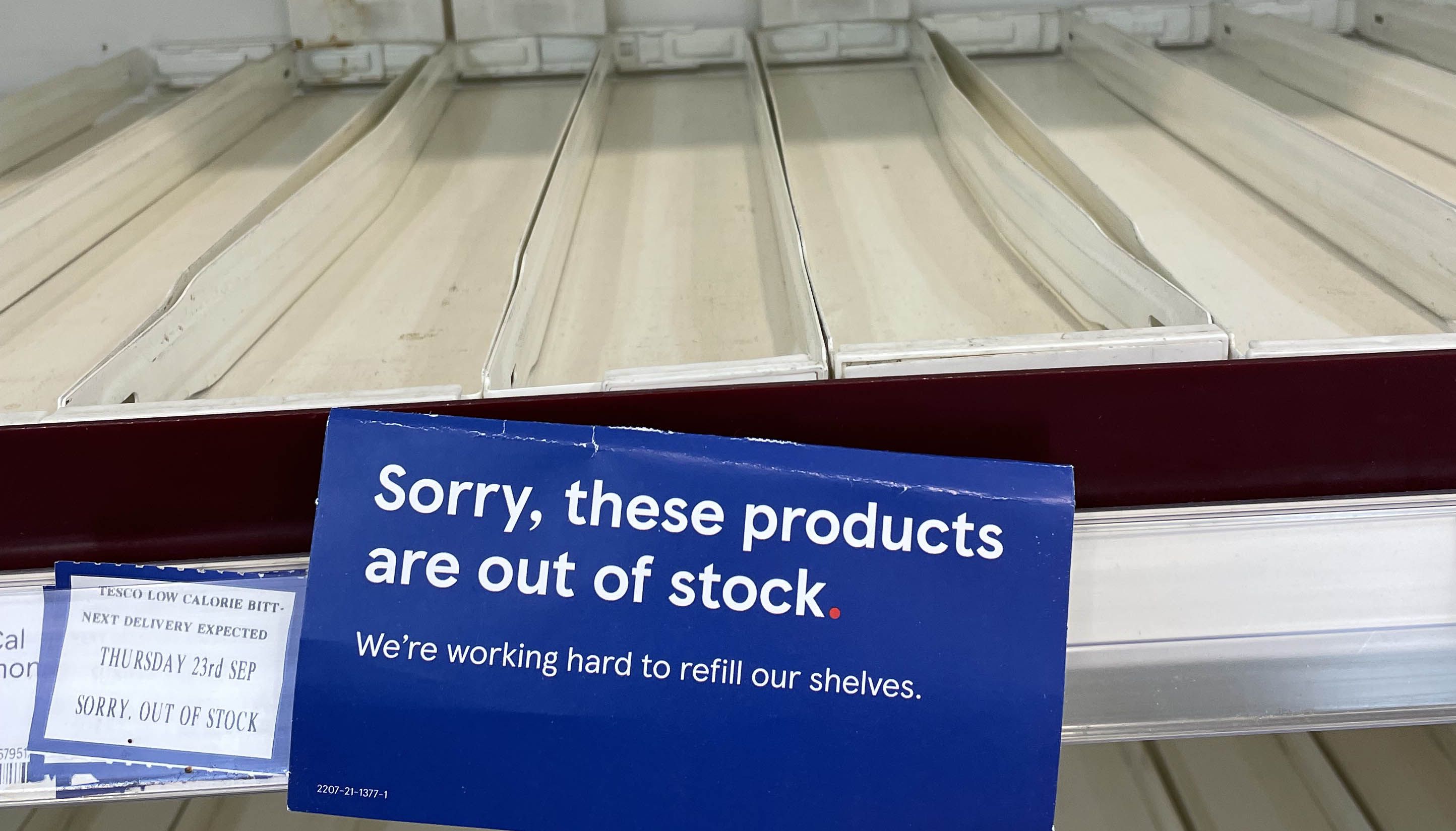 Empty shelves