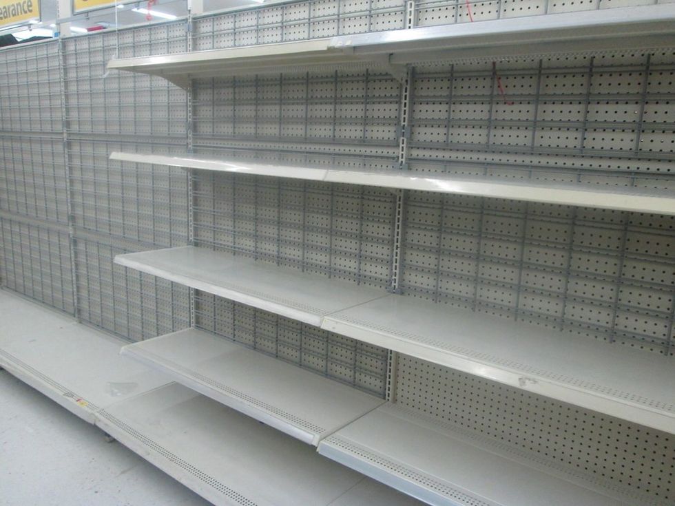 Empty shelves