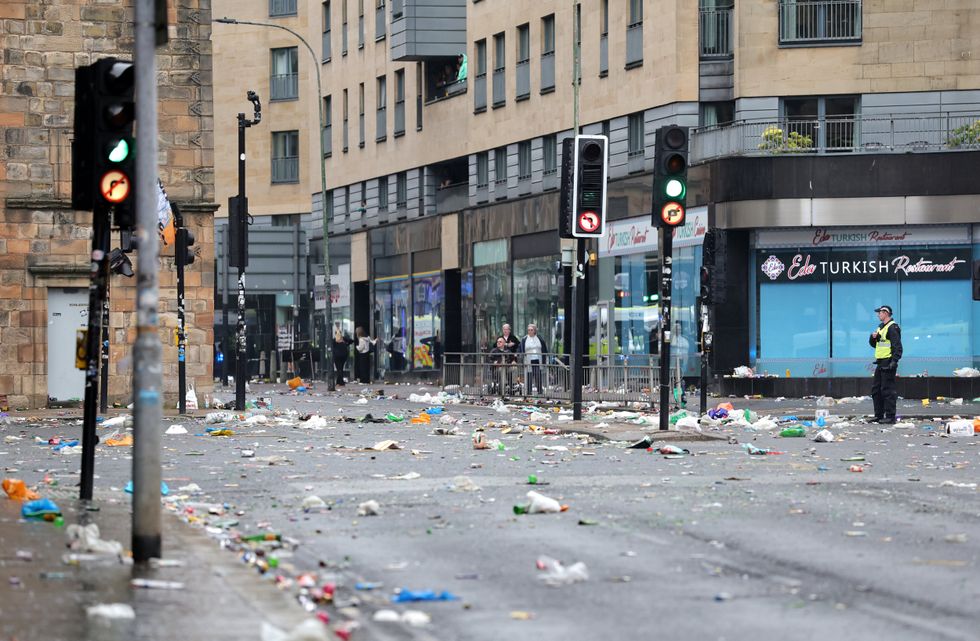 Empty streets in Glasgow