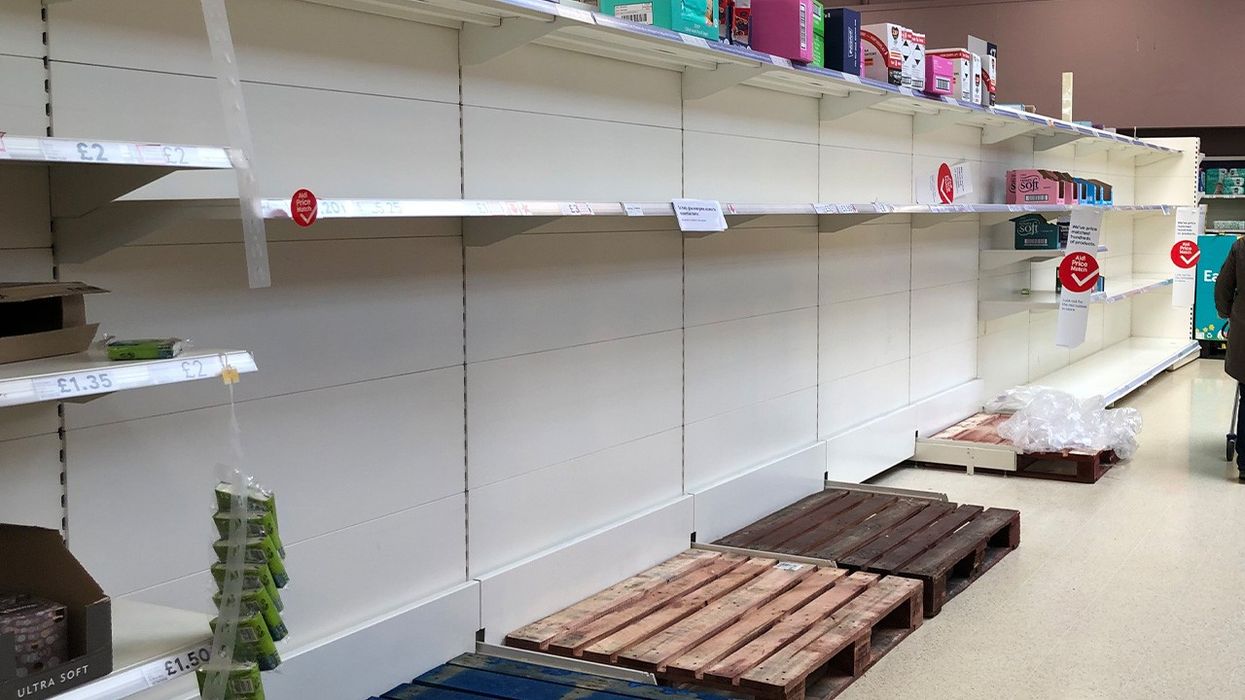 Empty Tesco shelves