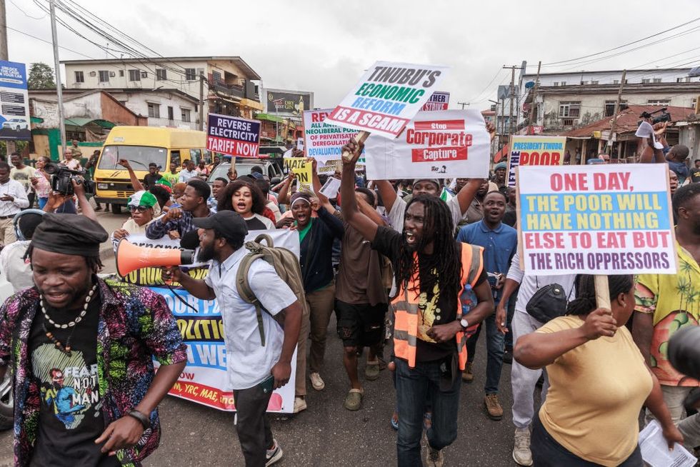 End Bad Governance protest at Ikeja, Lagos, on August 1