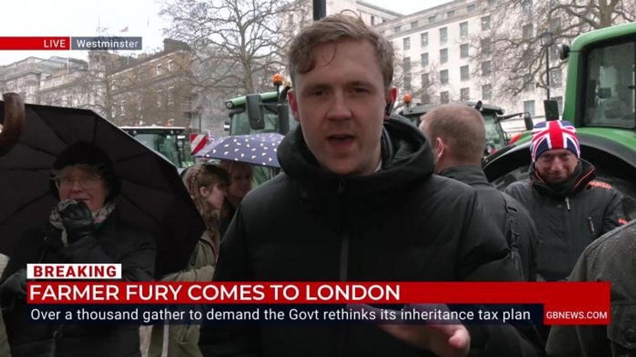 ‘End of!’ Nigel Farage locks horns with Jacob Rees-Mogg at farmers’ protest over inheritance tax ‘lead’ after ruling out Tory pact